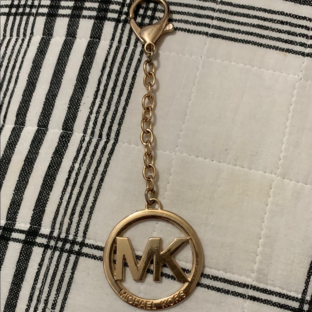 Michael Kors Gold Keychain with Logo Pendant